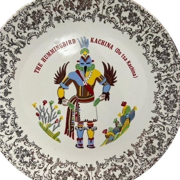 Hummingbird and Antelope Kachina Fine China Decorative Plates - Picture 4 of 8